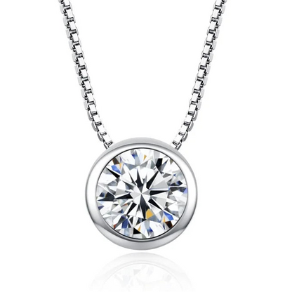 925 Sterling Silver CZ Pendant Necklace for Women