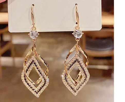 Geometric Hollow Out Hanging Earrings