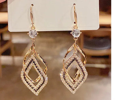 Geometric Hollow Out Hanging Earrings