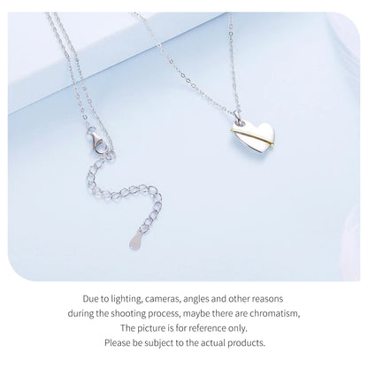 Two-tones Hug Heart  Necklace