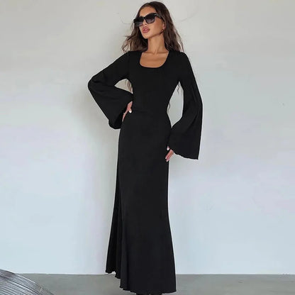 CLO054DJ
Women Fashion Long Sleeve Lace-up Tunics Long Dress 2025 Autumn Office Lady High Waist Bandage Solid Party Dresses High Street - Klixstore