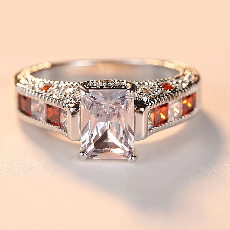 Genuine 925 Sterling Silver Wedding Ring for Women