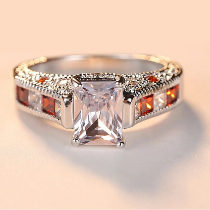 Genuine 925 Sterling Silver Wedding Ring for Women