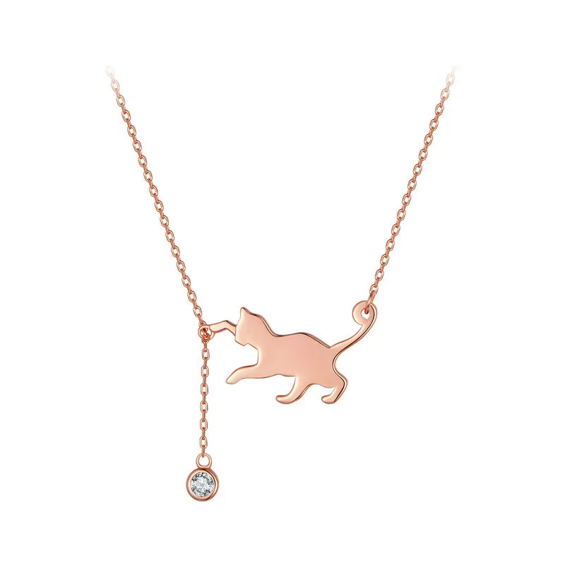 Cute 3 colors Cat  Necklace