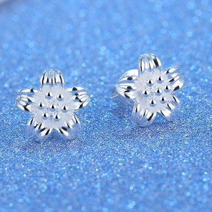 925 Silver Sparkling Bridal Stud Earrings