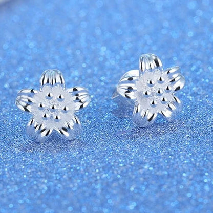 925 Silver Sparkling Bridal Stud Earrings