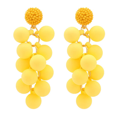 Colored Acrylic Ball Pendant Earrings