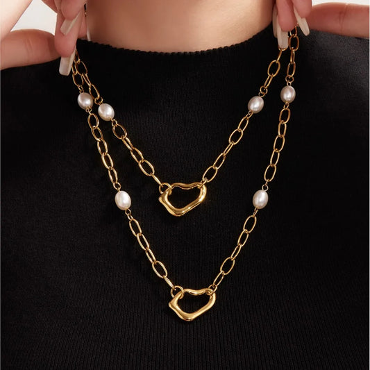 18k Gold Waterproof Chain Jewelry Set for Women
