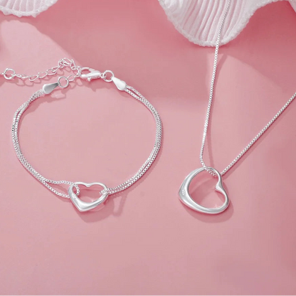 New Trend Genuine 925 Sterling Silver Jewelry Set for Women