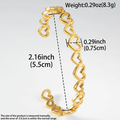 Heart Shaped Cuff Bracelet