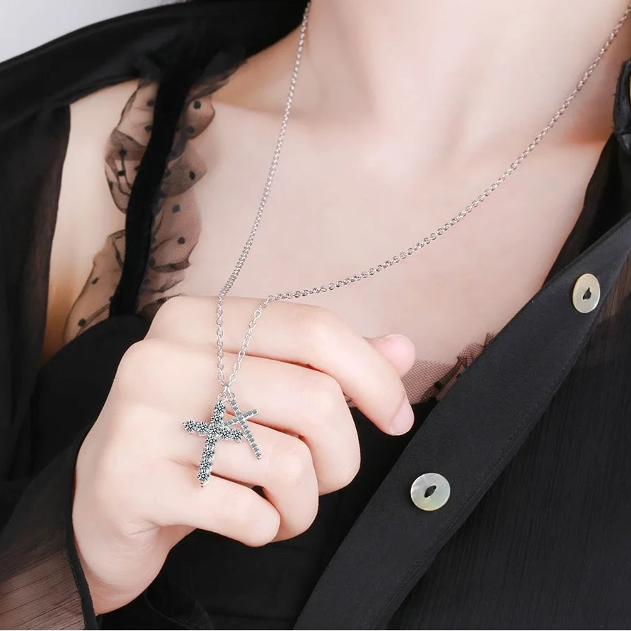 Silver Brilliant Crystal Pendant Necklace for Women