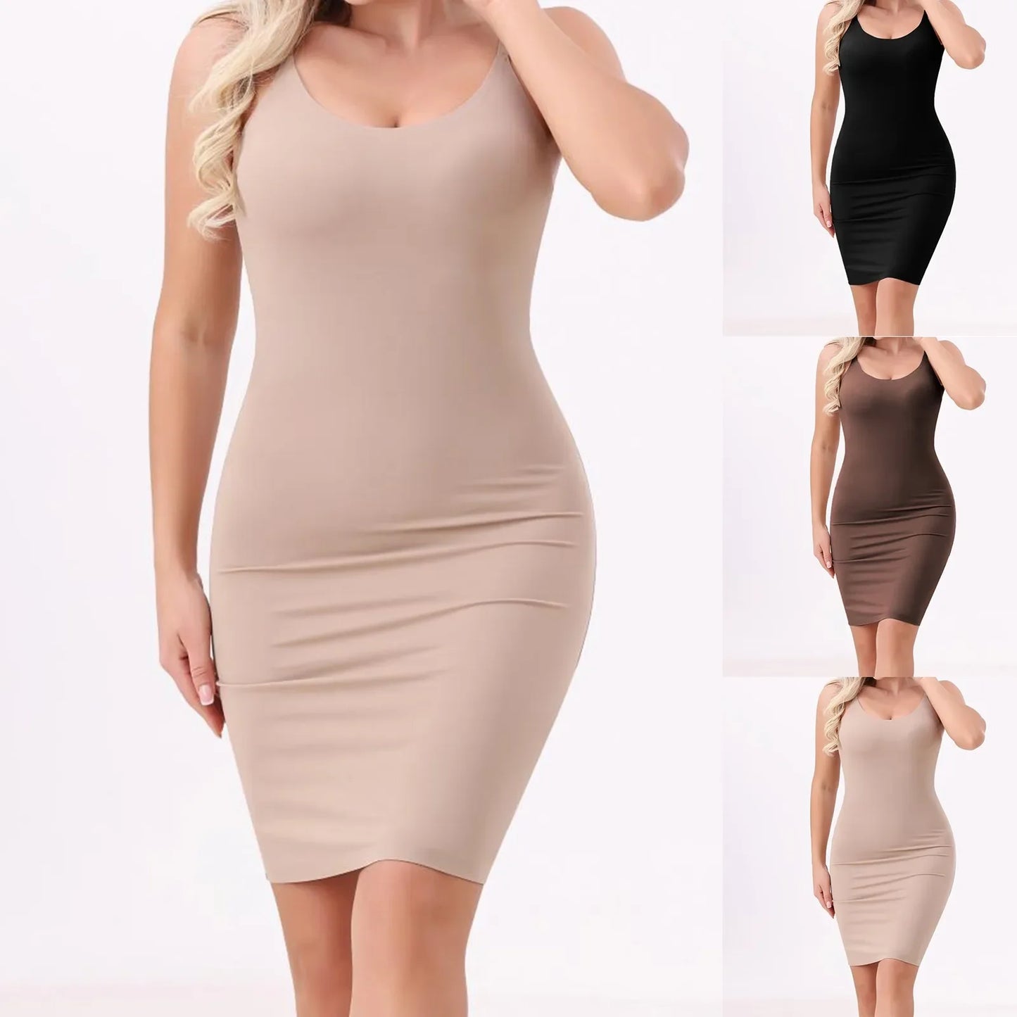 Seamless Body Shaper Slip Dress