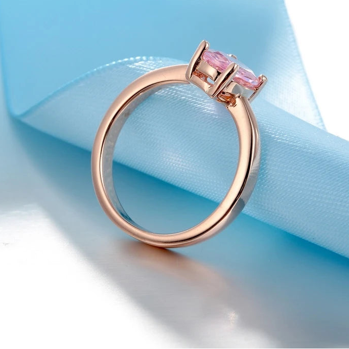 Elegant 925 silver cubic zirconia wedding rings