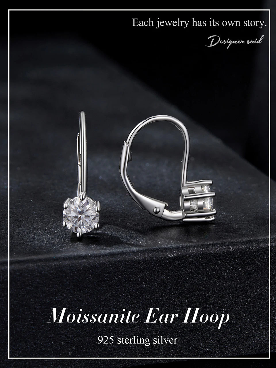 JEW013ER    Brilliant Round Cut Lab Created Diamond Dangle Earrings - Klixstore