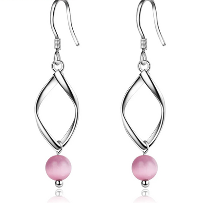 925 Sterling Silver Leaf Dangle Earrings for Women