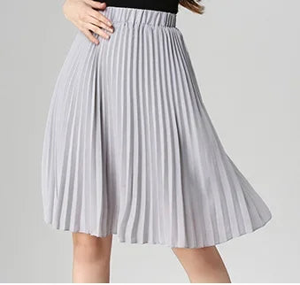 Women's Vintage Chiffon Pleated High Waist Skirt