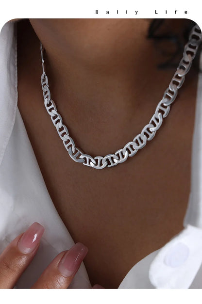 18k Gold Chunky Chain Necklace for Women