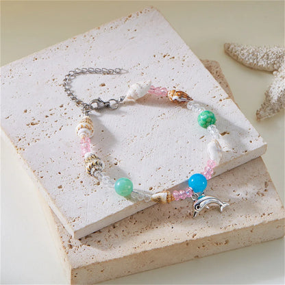 Shell Beads Dolphin Starfish Bracelet