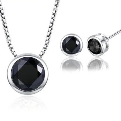 Elegant Pendant & Stud Earrings in 9 Vibrant Colors