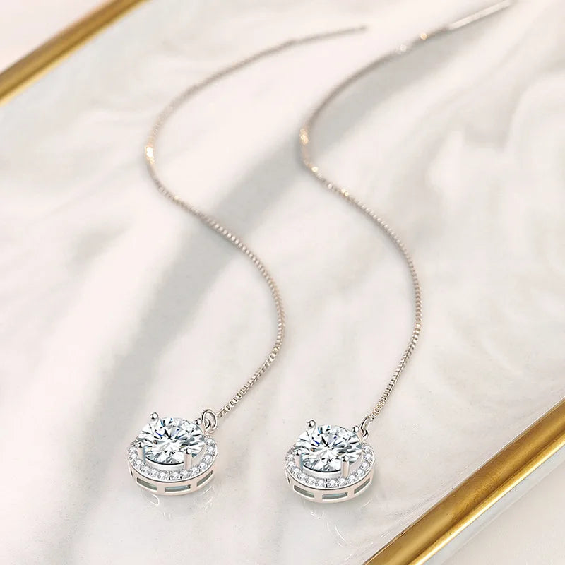 925 Sterling Silver Original Charm Double Hoop Earrings