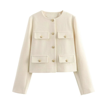Elegant Cropped Winter Jacket for Women
