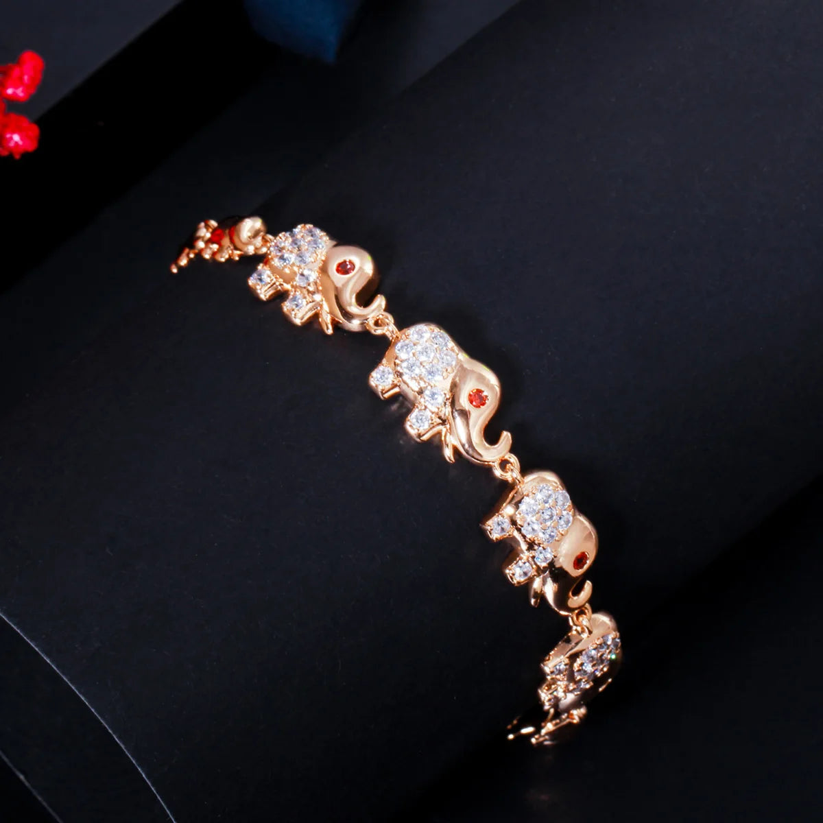 Elephant Charm Link Bracelet