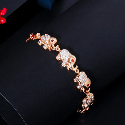 Elephant Charm Link Bracelet