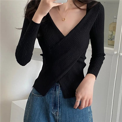 Winter Knitwear Tops Fashion Female Long Sleeve