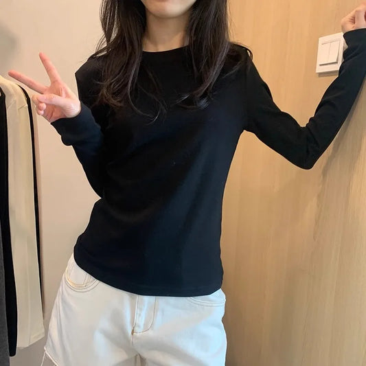 2025 Retro Long Sleeve Slim Fit T-Shirt for Women