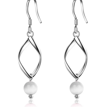 925 Sterling Silver Leaf Dangle Earrings for Women