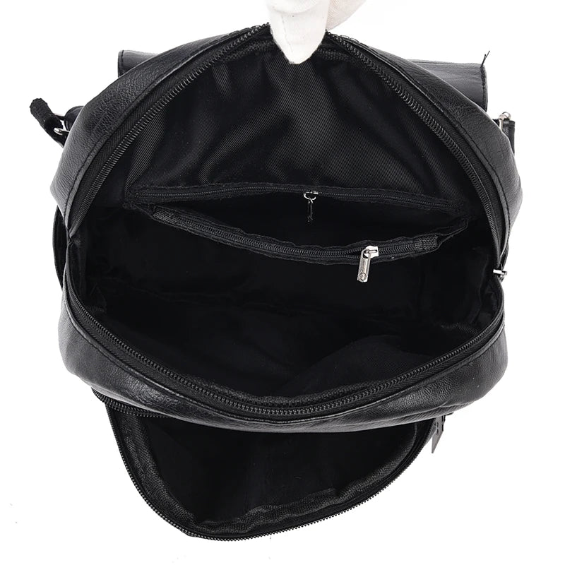 Vintage High-Quality Leather Backpack for Women