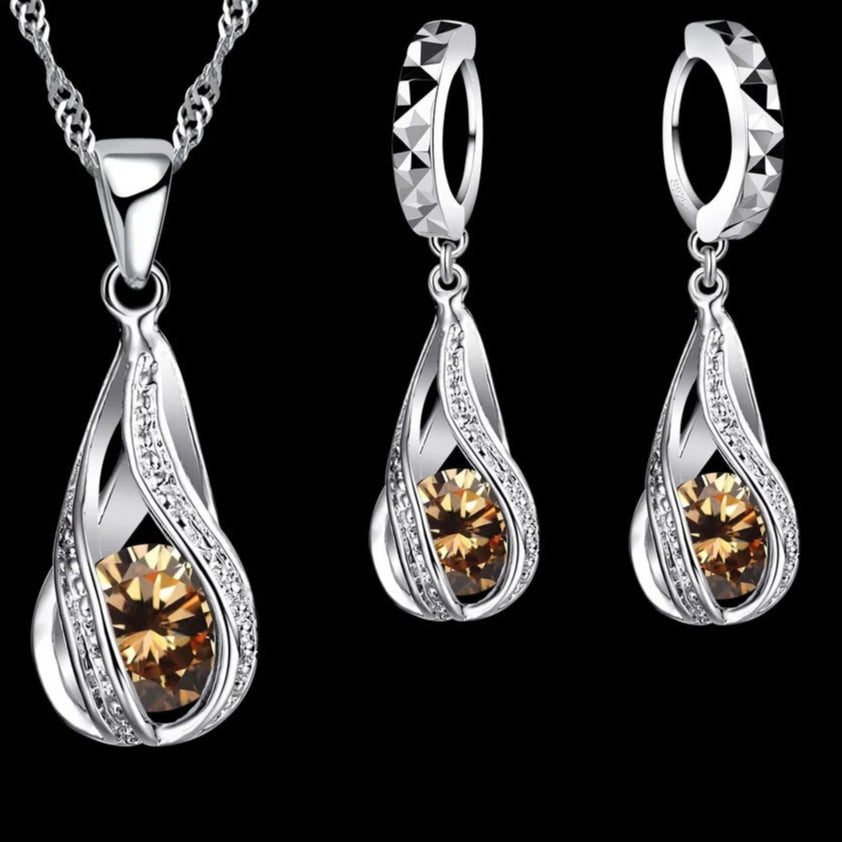 Silver Bridal Jewelry Sets