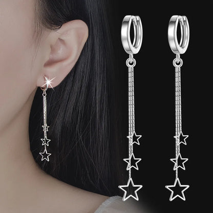 925 Sterling Silver Double Hoop Earrings