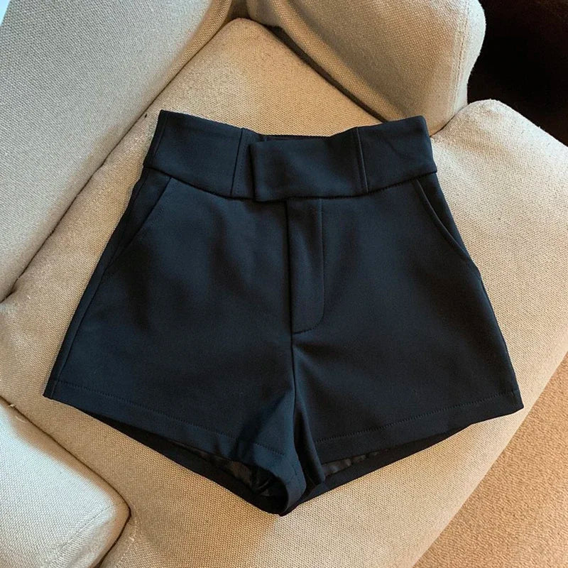 High Waist Black or white A-Line Shorts for Women