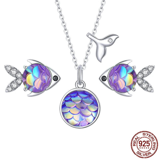 Purple Fish Jewelry Set