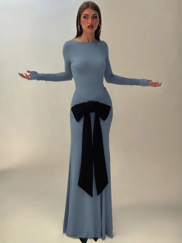 Elegant Ruched Bandage Bodycon Evening Dress for Women
 