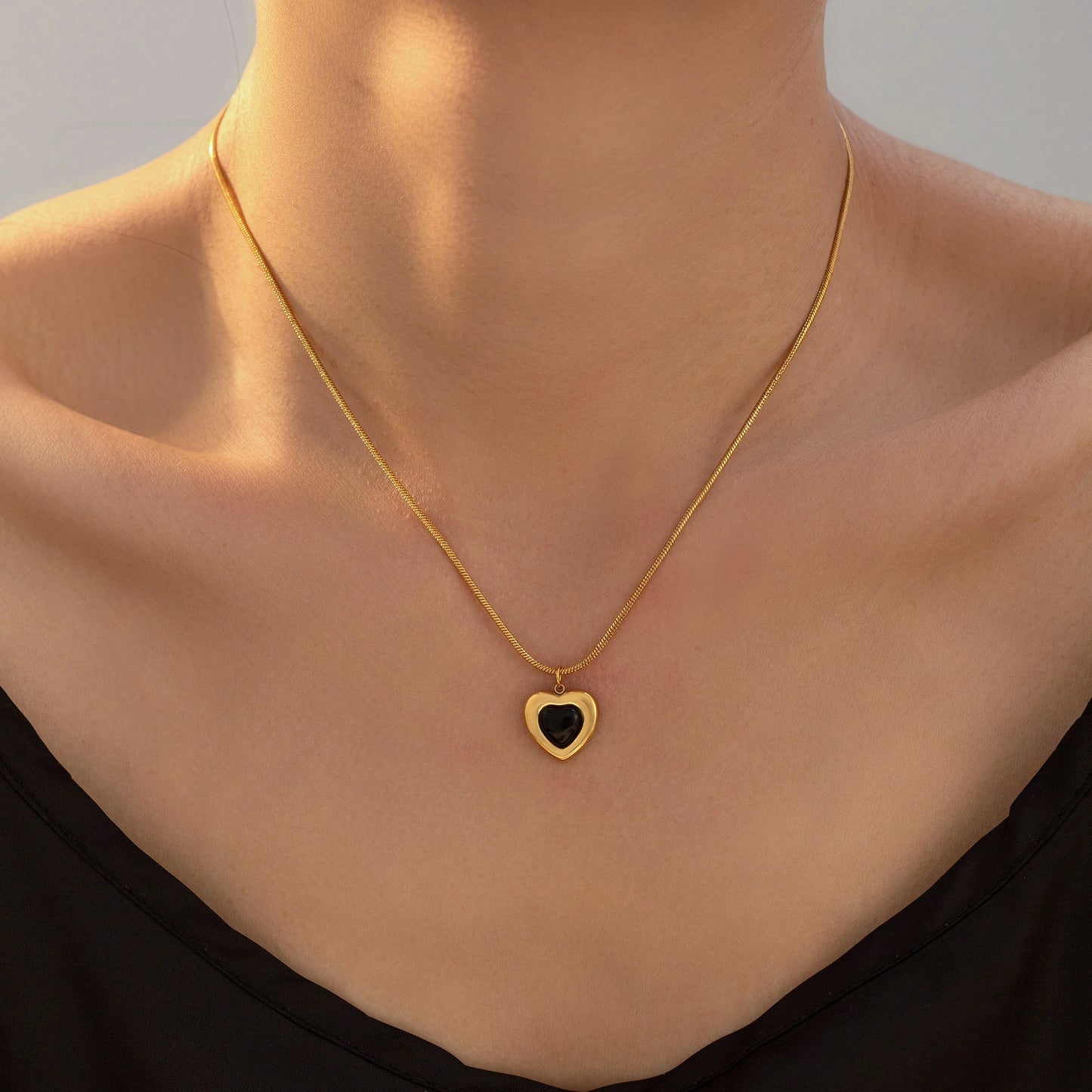 Heart Pendant Necklace and Earrings Set for Women