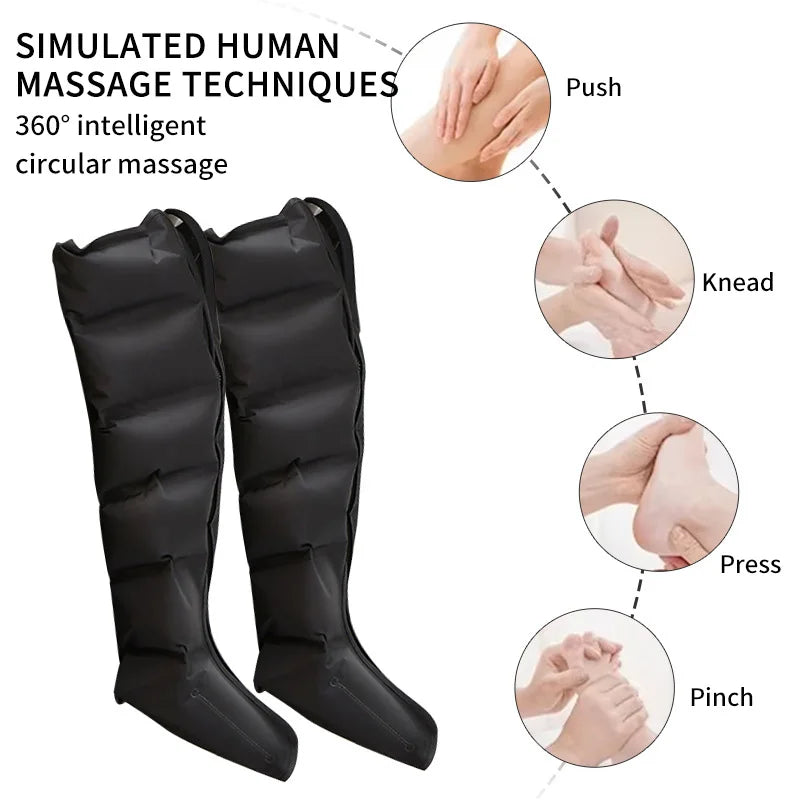 Electric Air Pressure Leg & Calf Massager with Remote Control