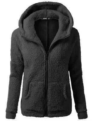 Women’s Warm Fleece Zip-Up Hoodie Coat