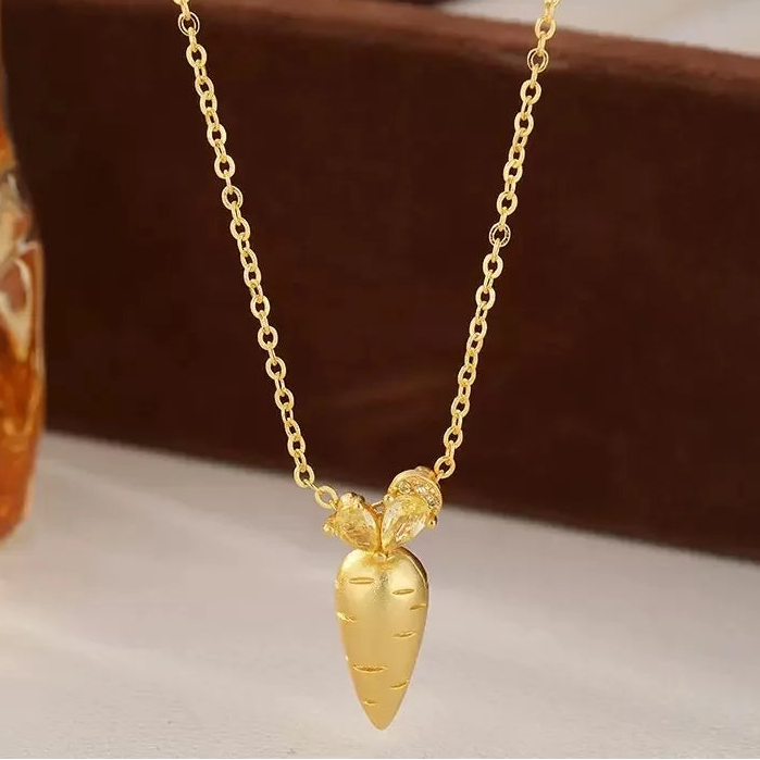 NEC Carrot Pendant Necklace for Women
