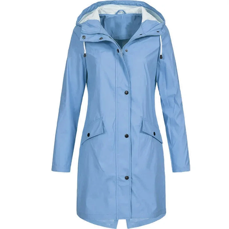 Women’s Mid-Length Outdoor Windbreaker Coat