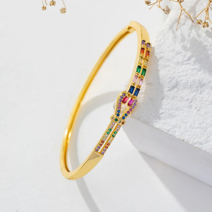 Micro Inlaid Zircon Bangle