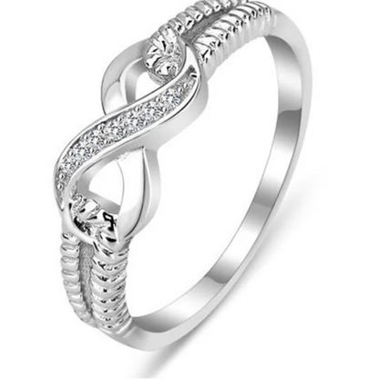 Figure 8 Pattern 925 Sterling Silver Ring for Women