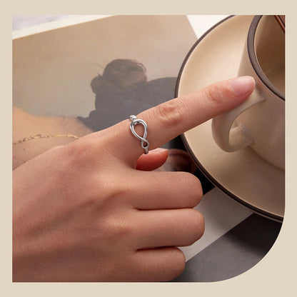 Silver Infinite Sleek Open Ring