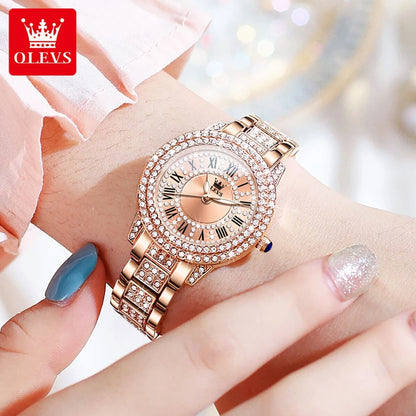 Diamond Quartz Watch for Women Set Gift