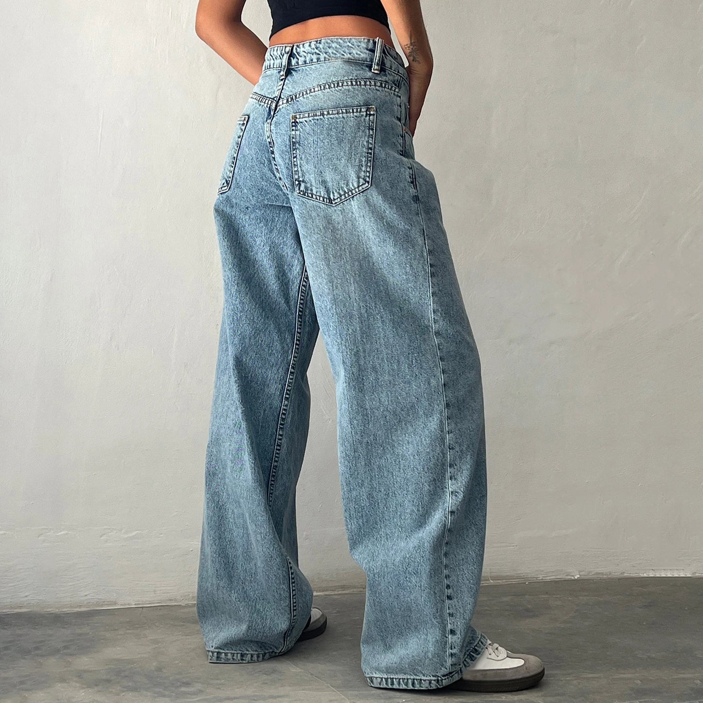 Women’s Loose Wide Leg Cargo Denim Pants 2025