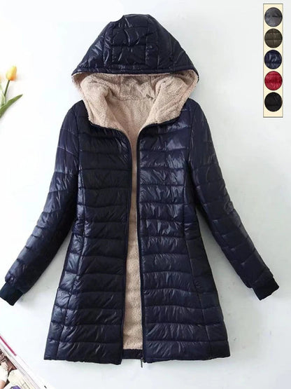 Women’s Hooded Mid-Length Fleece Parka