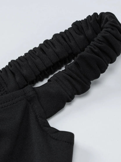 CLO015DJ
Woman Clothing Slash Neck Ruched A-line Evening Dress Female Elegant Sleeveless Solid Black Party Dresses Streetwear - Klixstore