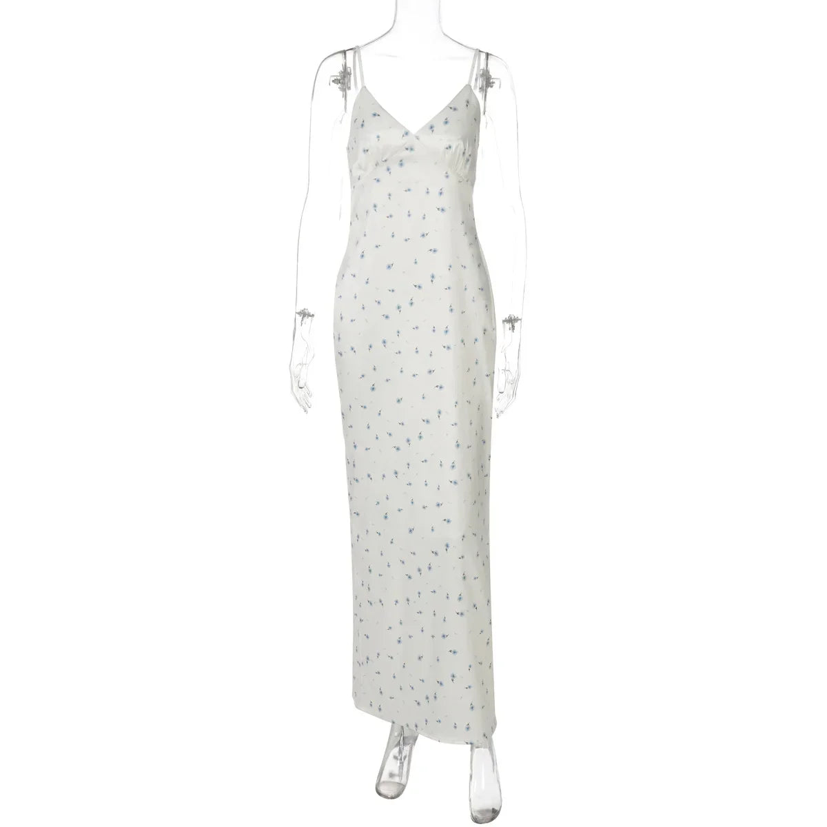 CLO066DJ
Chic Sweet Floral Printed Slip Dresses for Women V-neck Sleeveless High Waist Backless Zipper Slit Long Party Dress Streetwear - Klixstore