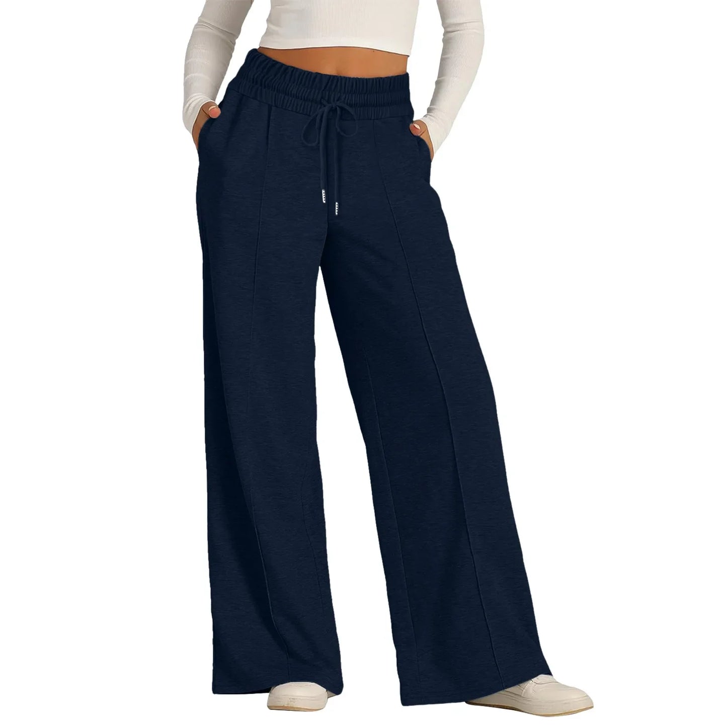 Summer Casual Tie Wide Leg Pants for Women